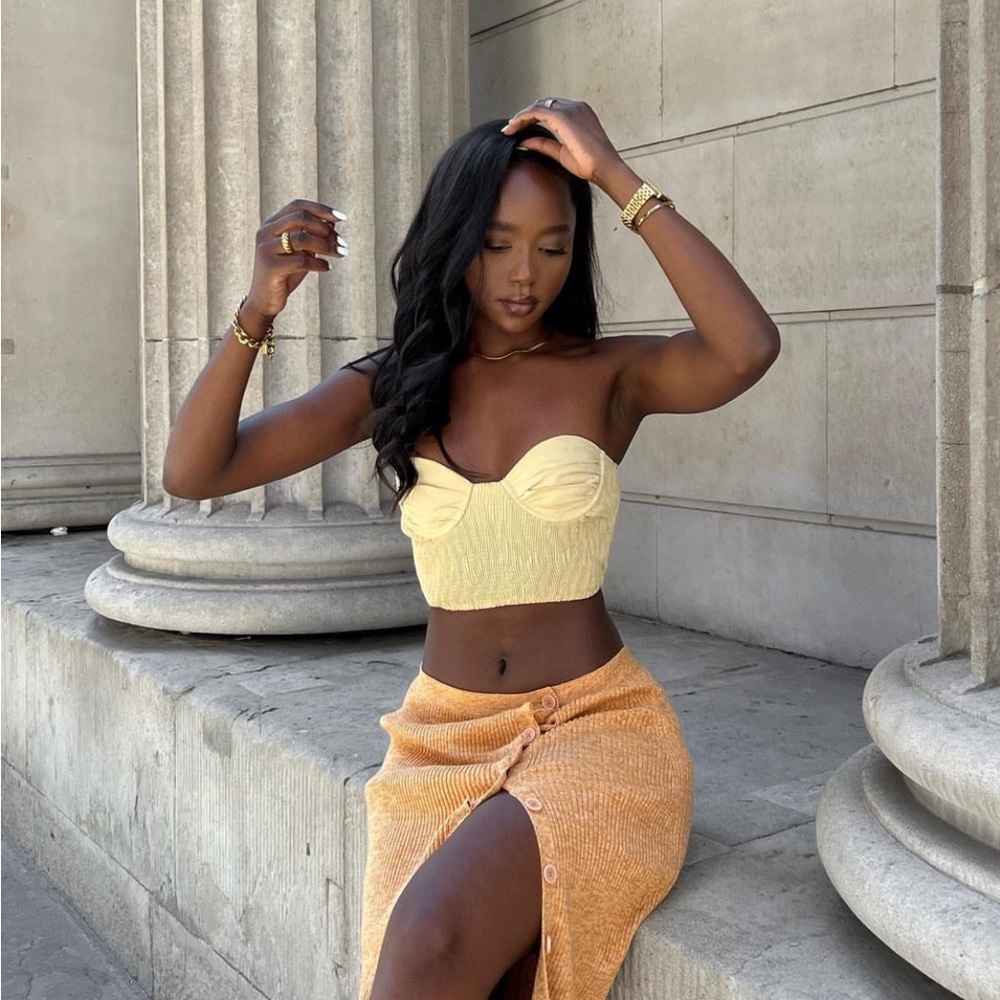 NWT Zara Linen Blend Crop Top